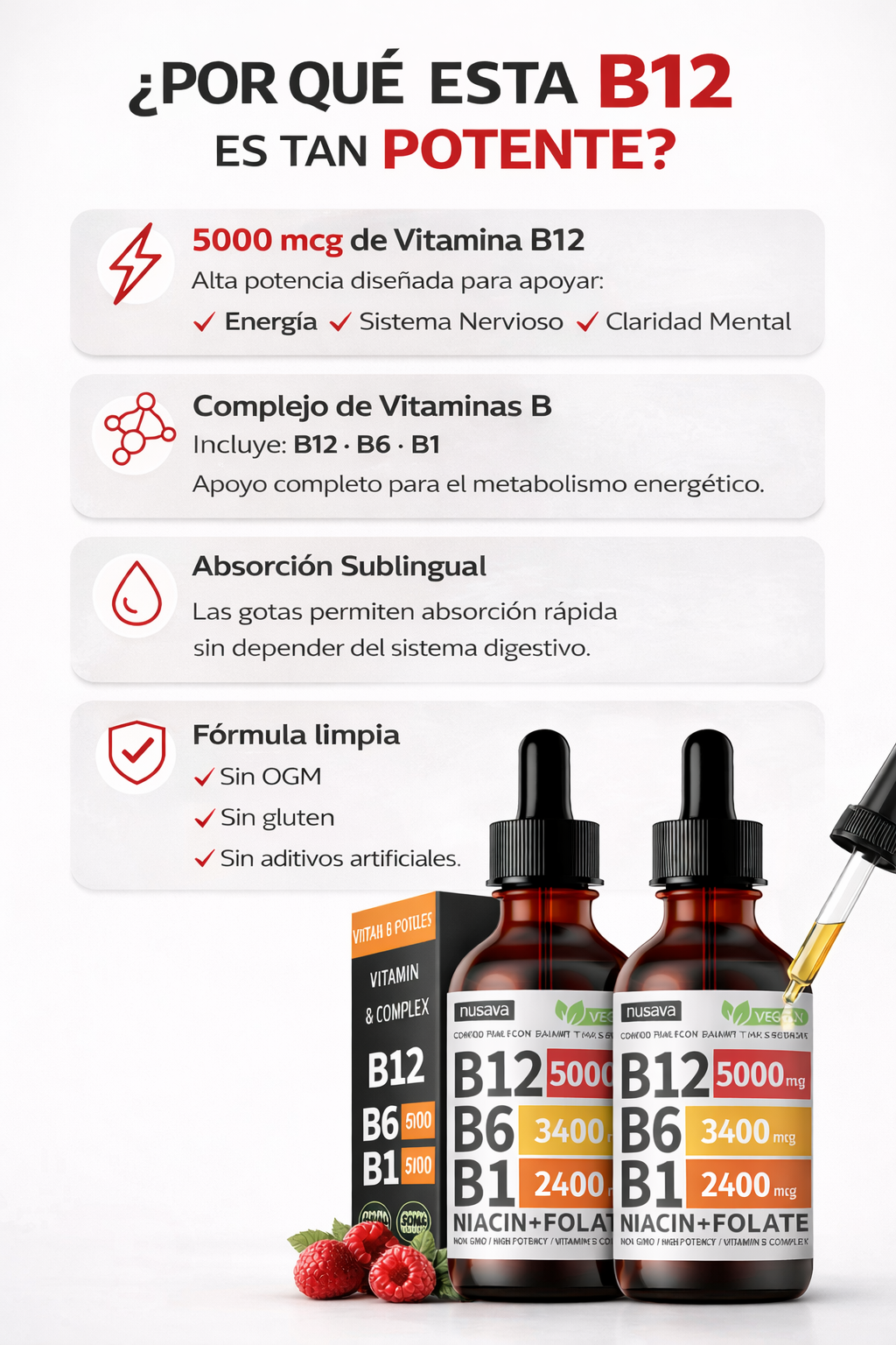 B12 Gotas – 2 Frascos